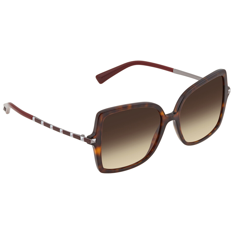 Valentino Garavani Gradient Brown Square Ladies Sunglasses VA4072