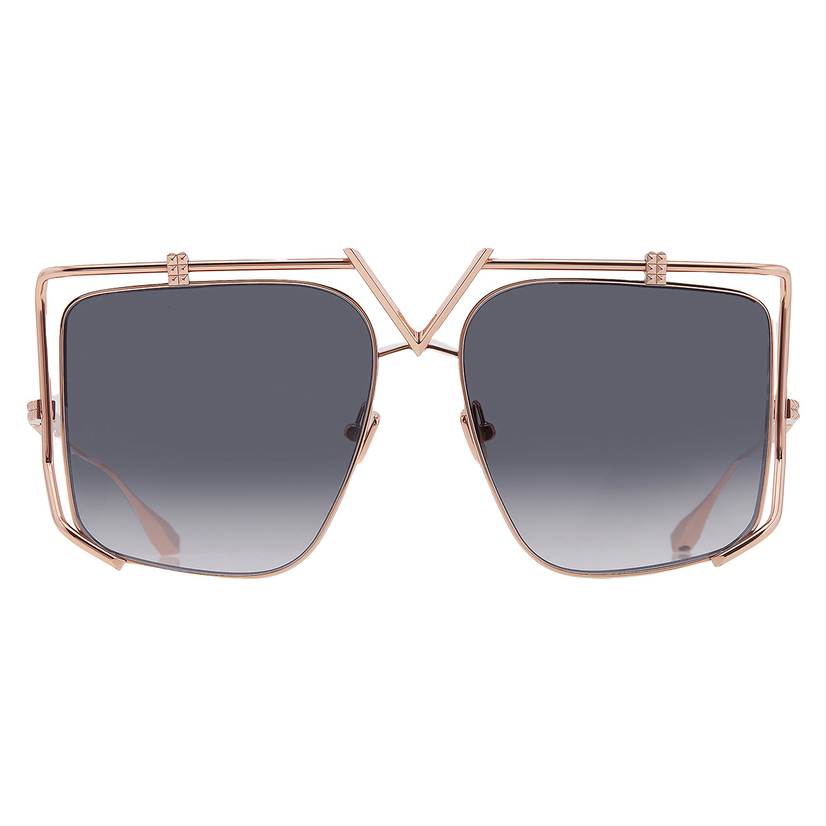 Valentino Garavani Light Grey Irregular Ladies Sunglasses  display picture 1
