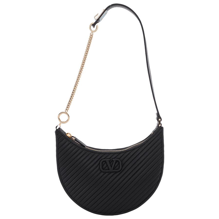 VALENTINO｜ (5W0P0W19 GPY YA8 / 5W2P0W19 GPY YA8) Valentino Garavani Nero Signature Logo Shoulder Bag
