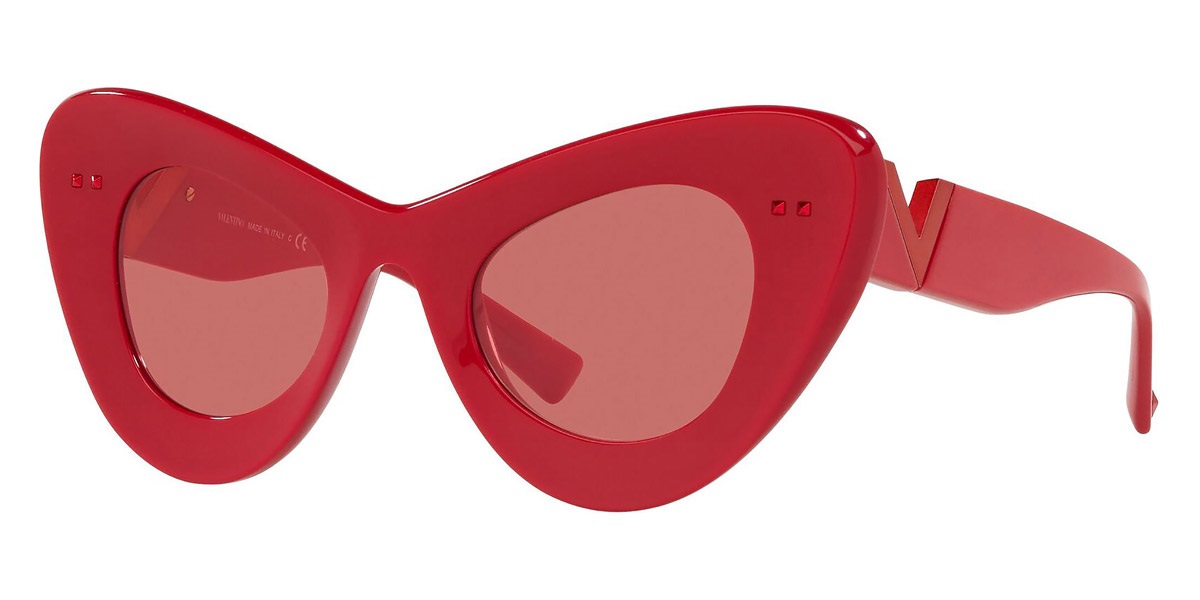 Valentino Red Cat-Eye Sunglasses VLOGO SIGNATURE acetate cat - eye sunglasses Valentino VA  main image 2