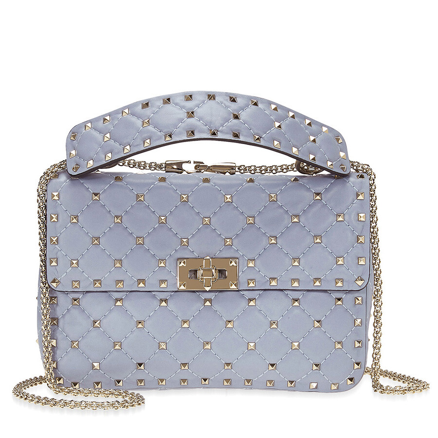 Valentino Garavani Rockstud Medium Leather Shoulder Bag London Sky