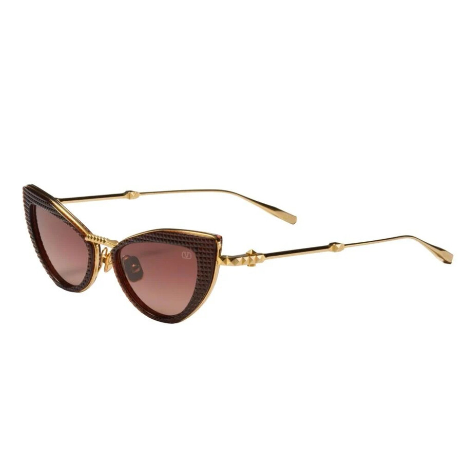 Valentino Rose Gradient Cat Eye Ladies Sunglasses Vls-102 C 50 In Brown