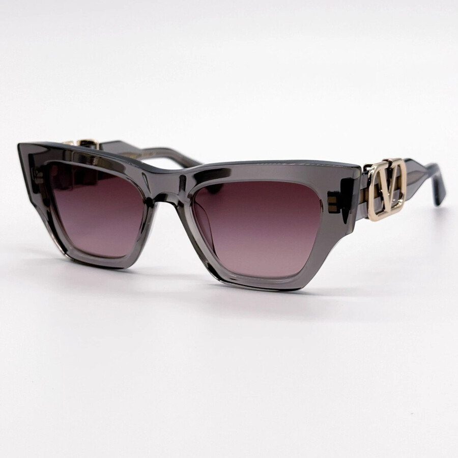 Valentino Sette Rose Gradient Butterfly Ladies Sunglasses Vls-166 C 52 In Brown