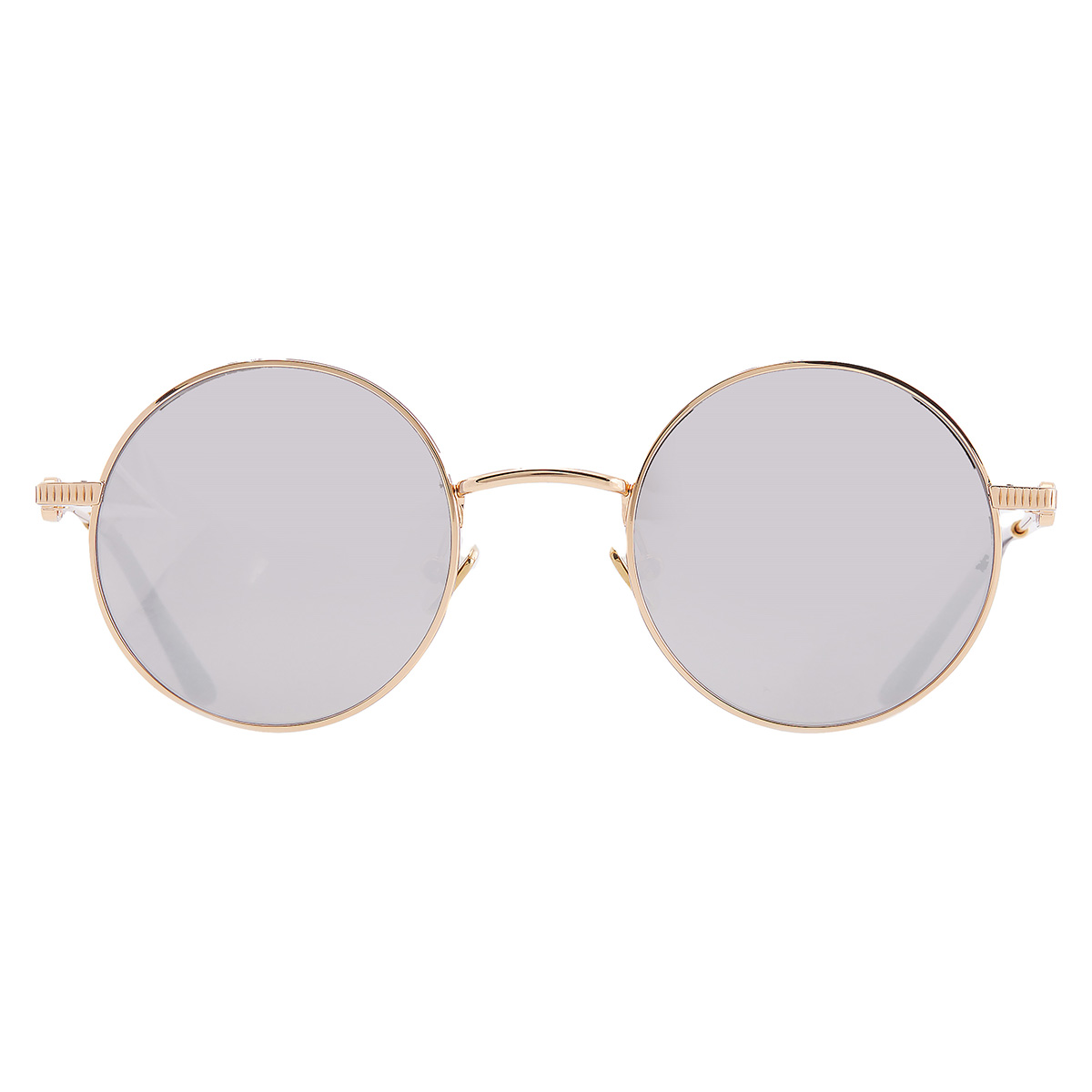 Valentino Garavani Silver Mirror Round Unisex Sunglasses VLS  display picture 3