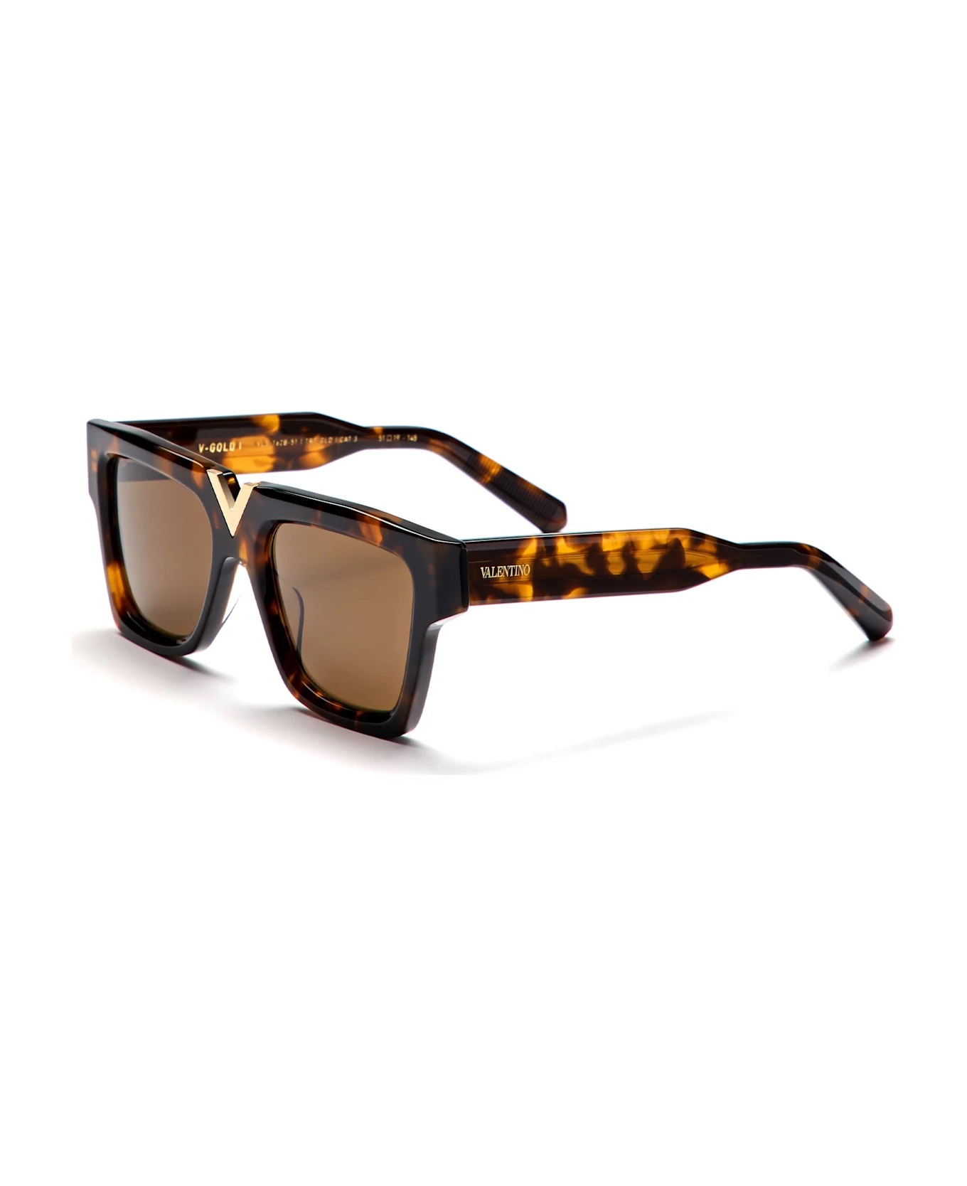 Valentino Garavani V - GOLD - I Brown Rectangular Unisex  display picture 1