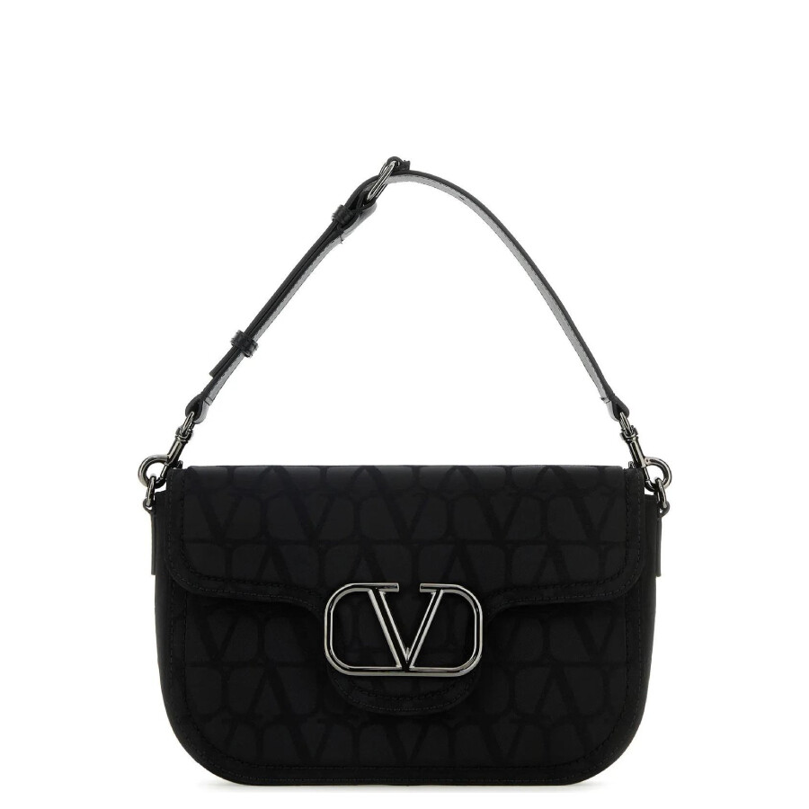 ショルダーバッグ・ポシェット VALENTINO BLACK LEATHER VLOGO SIGNATURE SHOULDER BAG Valentino Garavani VLogo Signature Leather Crossbody Bag