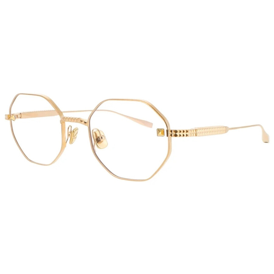 Valentino Garavani Valentino V-stud Demo Geometric Ladies Eyeglasses Vlx-122 C 52 In Gold