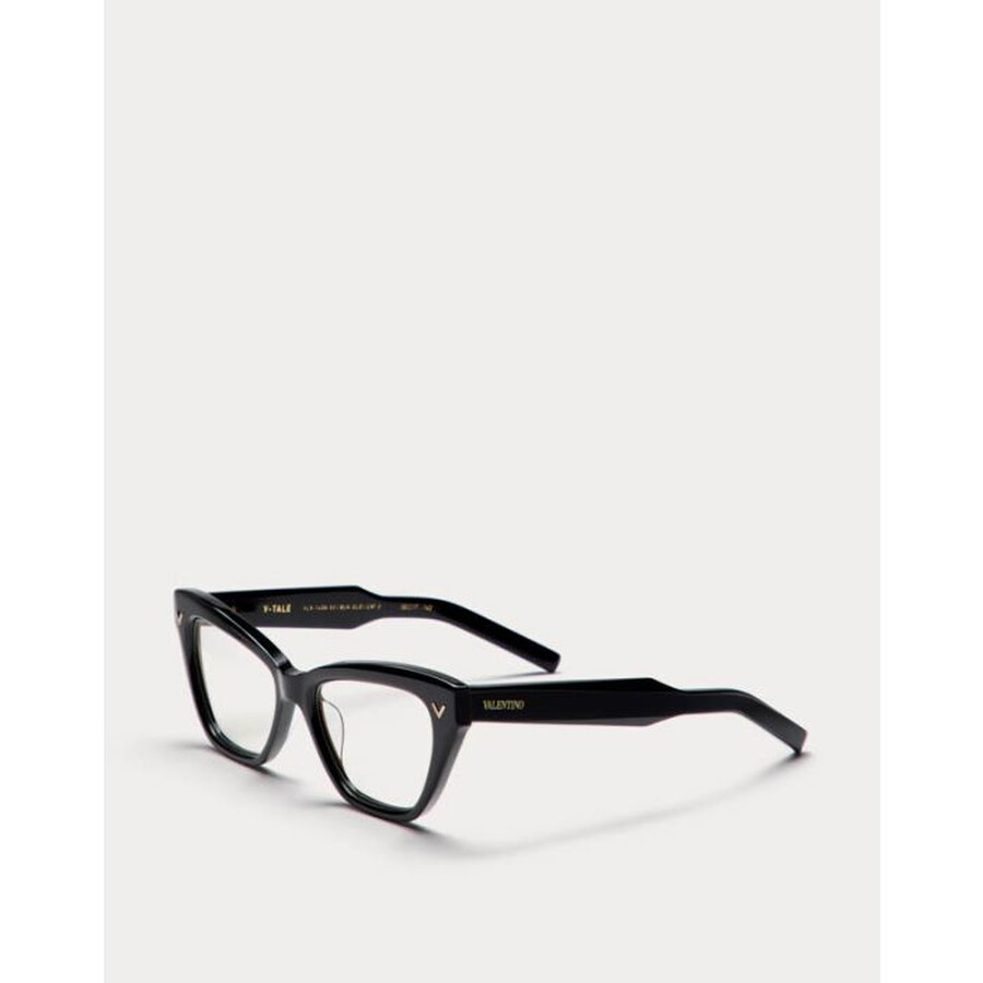 Valentino Garavani Valentino V-tale Demo Cat Eye Ladies Eyeglasses Vlx-140 A 53 In Black