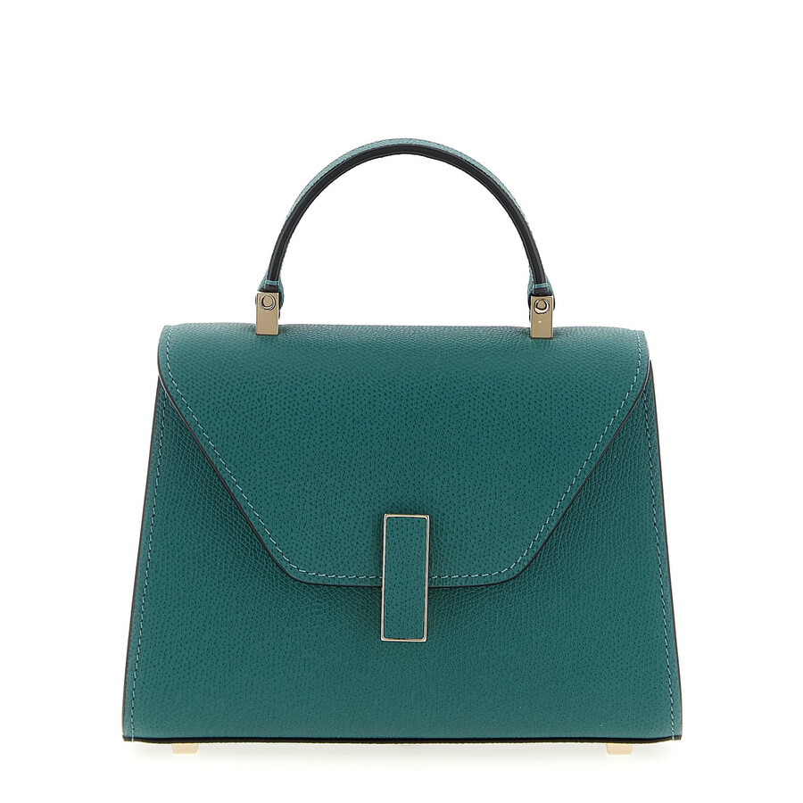Valextra Iside Micro Leather Handbag In Green