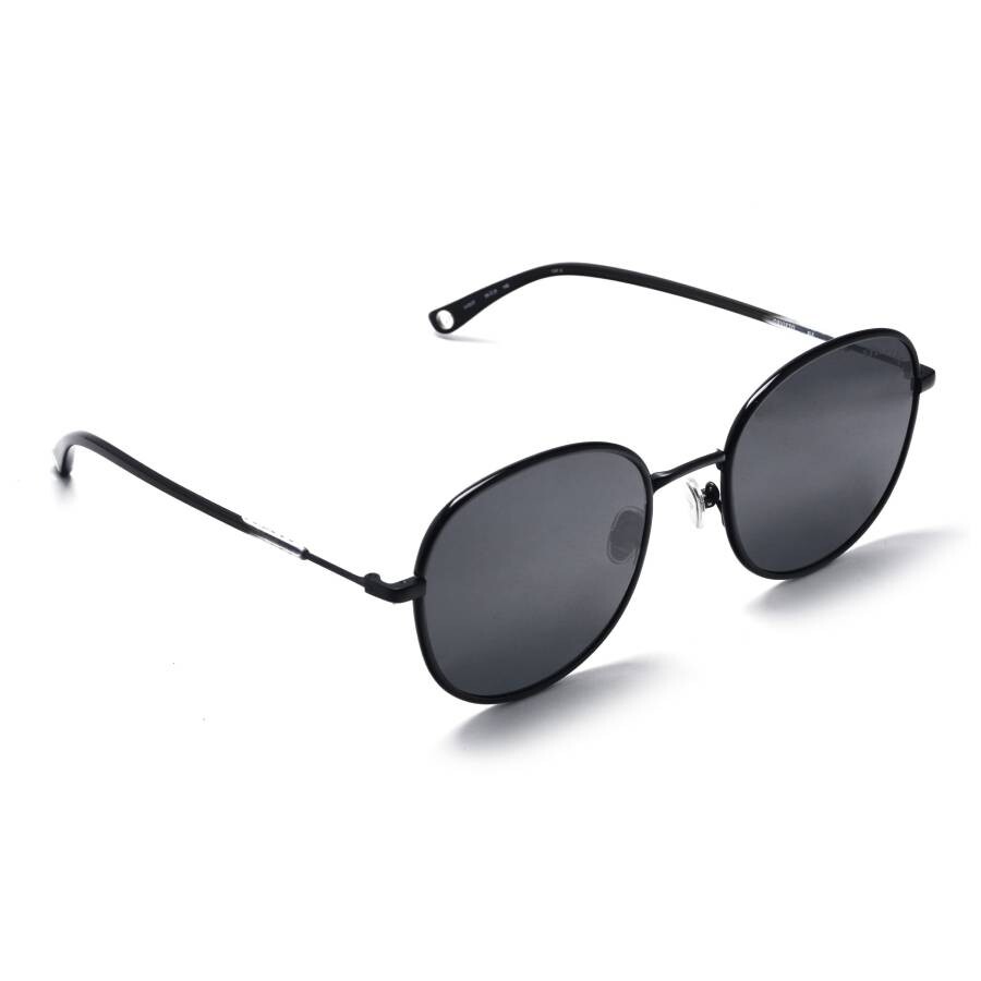 Vedi Vero Black Round Unisex Sunglasses Vvd37/blkblack 56 In Black