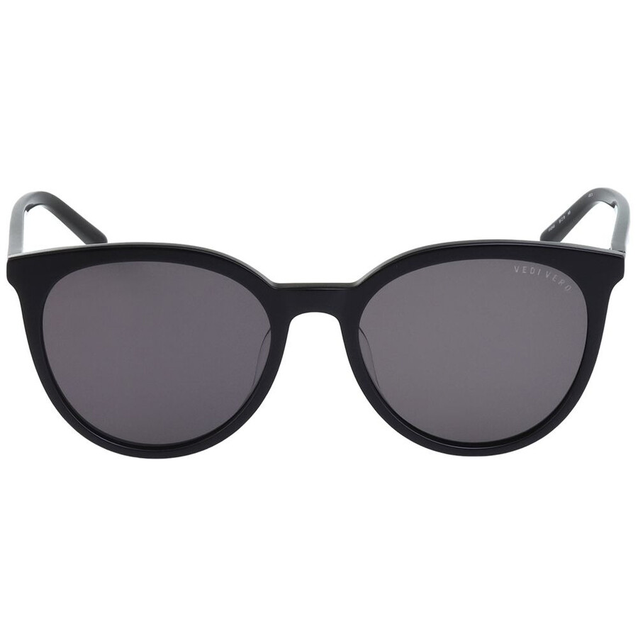 Vedi Vero Black Round Unisex Sunglasses Vvd40/blkblack55