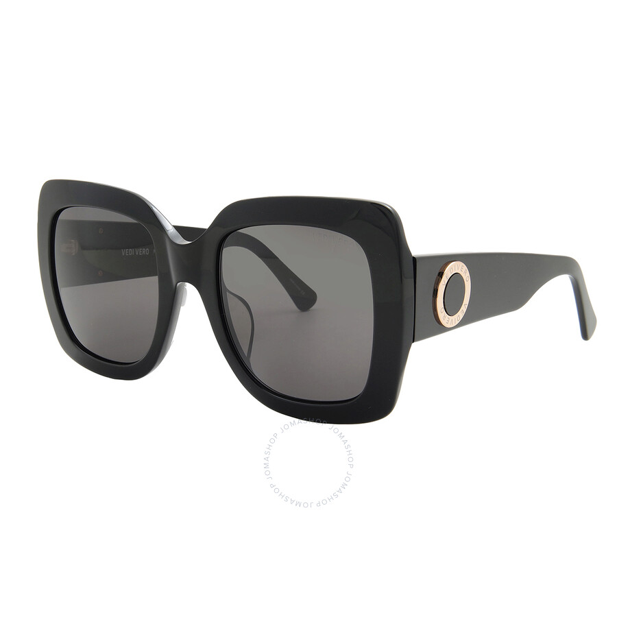 Vedi Vero Grey Square Ladies Sunglasses Vva01/blk55-24-145 In Black