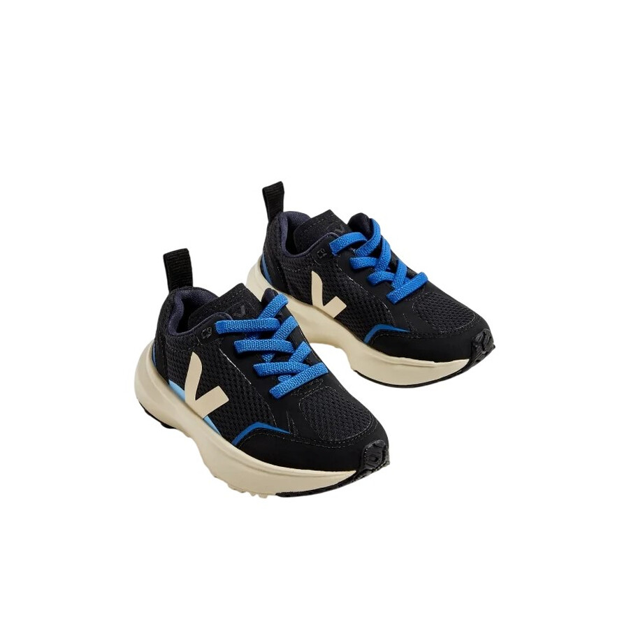 Veja Kids Canary Light Alveomesh Sneakers In Black