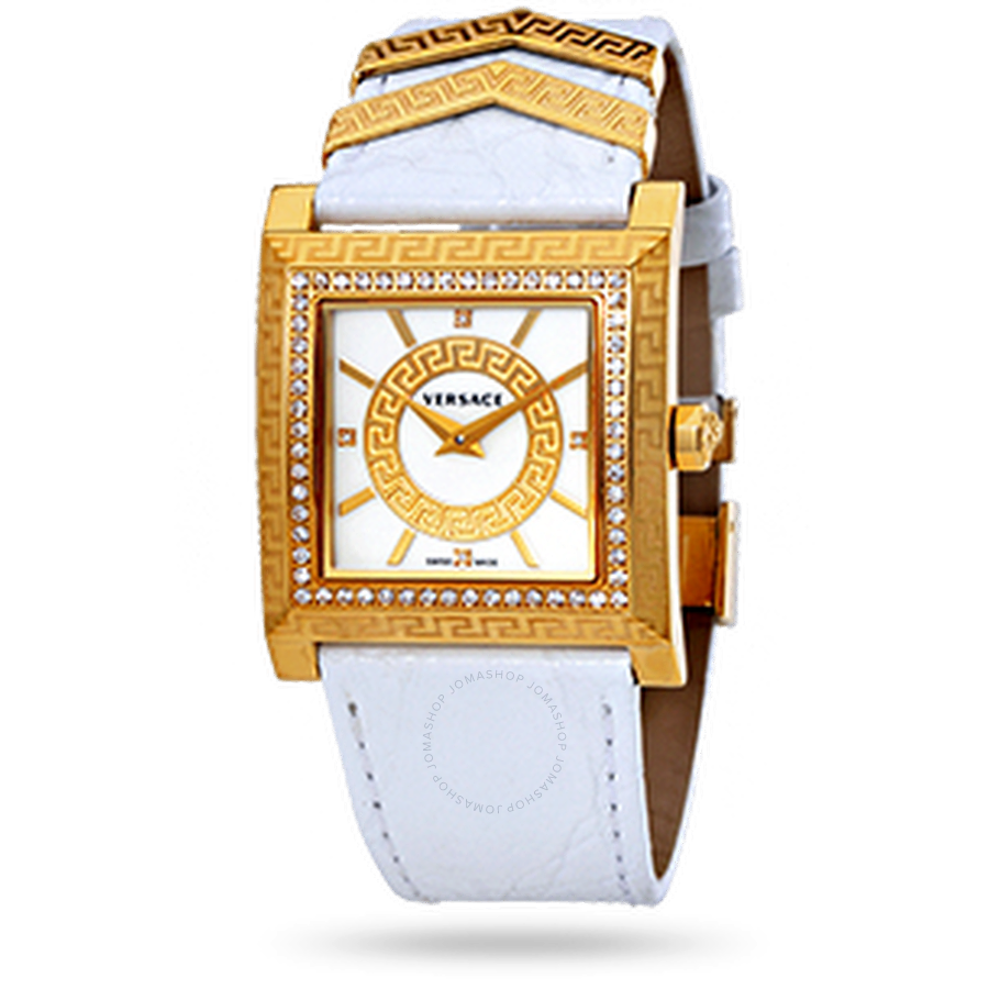 Versace DV25 White Dial Ladies Watch VQF060015 Versace Watches