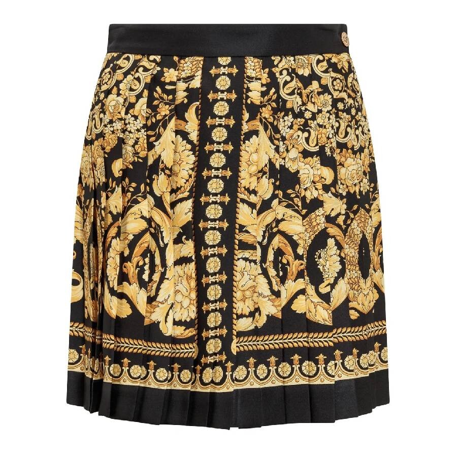 Barocco Pleated Silk Skirt