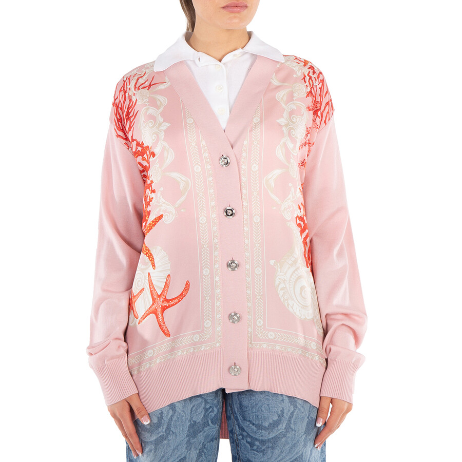 Barocco Sea Panelled V-Neck Cardigan