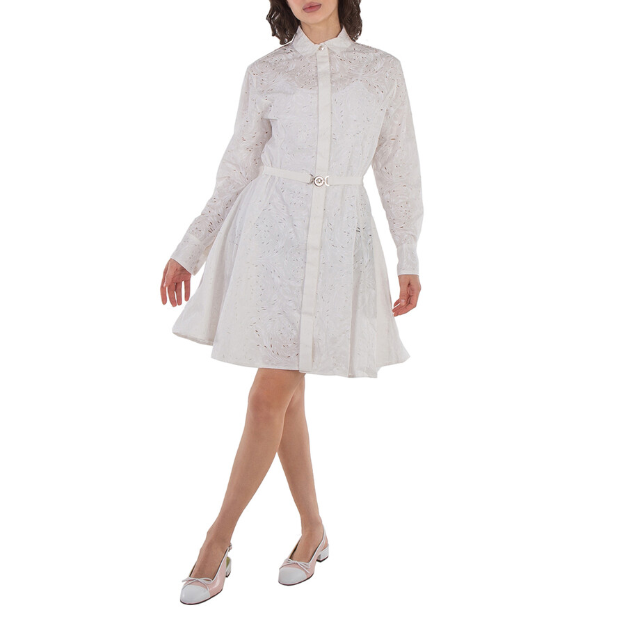 Barocco-Embroidered Cotton Shirtdress
