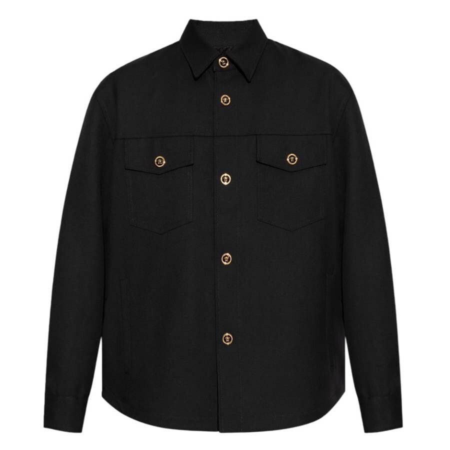 Black Wool Cavalry Blouson Overshirt