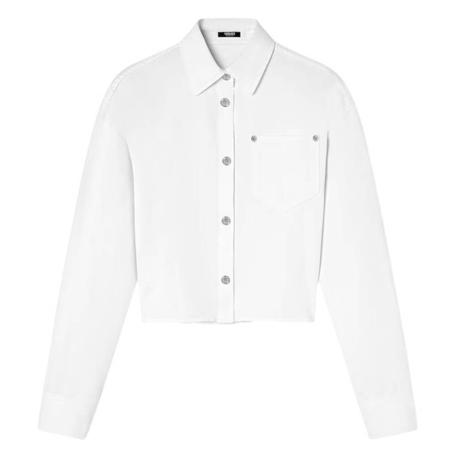 Boxy Cropped Denim Shirt