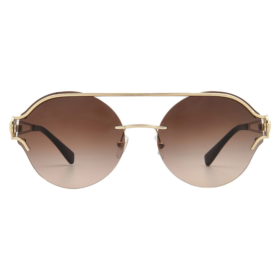 Versace Brown Bradient Round Ladies Sunglasses Ve2184 125213 61