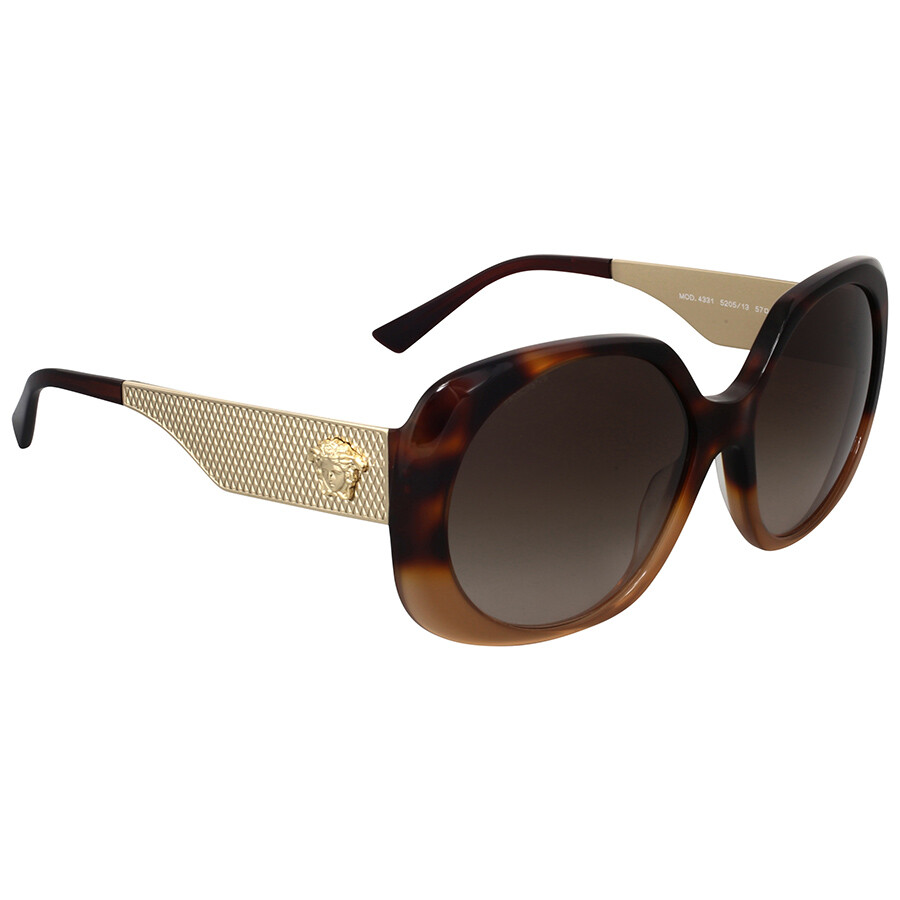 Versace Brown Gradient Square Sunglasses Versace Sunglasses
