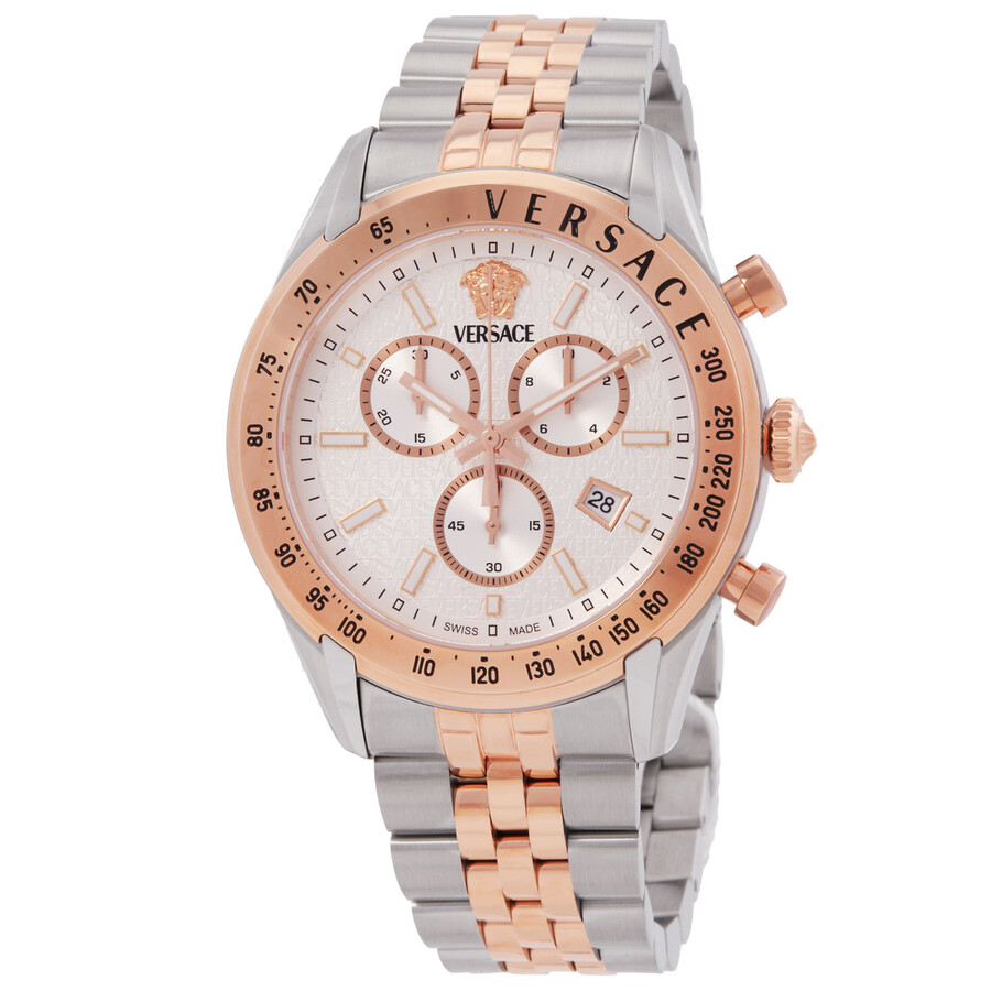 Versace Chrono Master Quartz Silver Dial Men's Watch VE8R00424