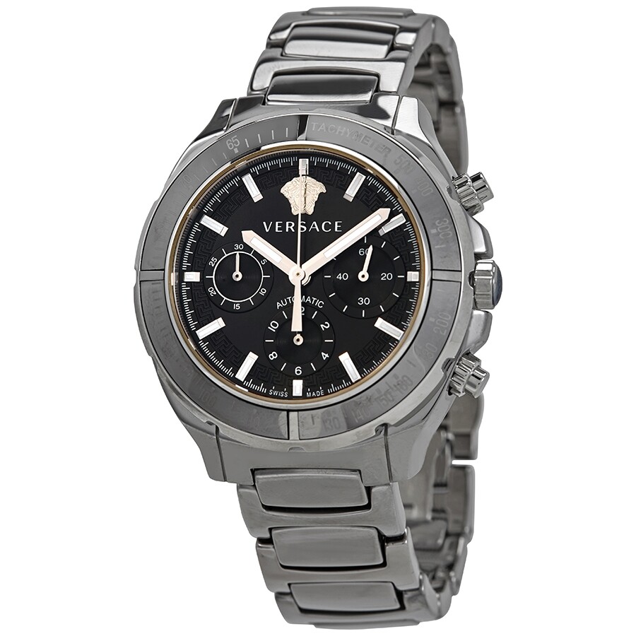 Versace Chronograph Automatic Black Dial Men's Watch VEK800419 7630030563348 Watches