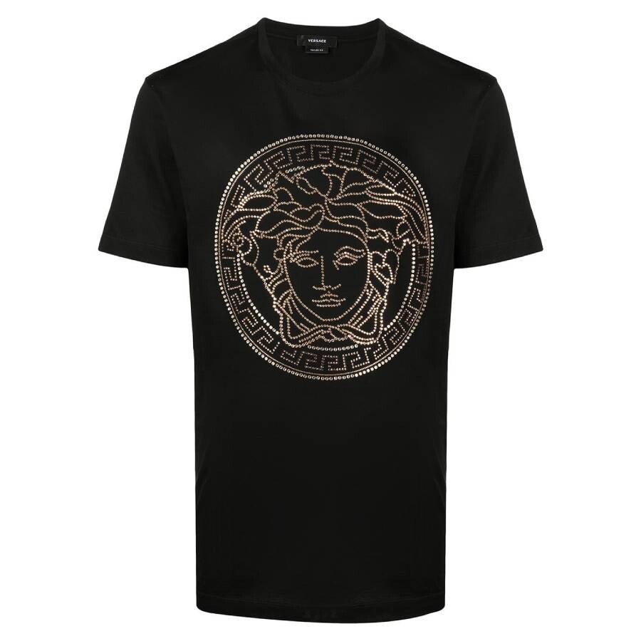 Crystal Medusa Motif Short Sleeve T-Shirt
