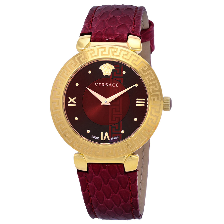 Versace Daphnis Quartz Red Dial Ladies Watch V16080017 7630030528576