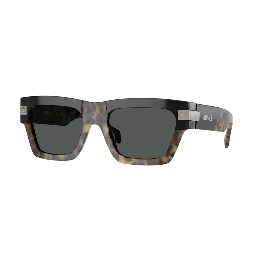 Versace Dark Grey Rectangular Men's Sunglasses VE4464 545687 55