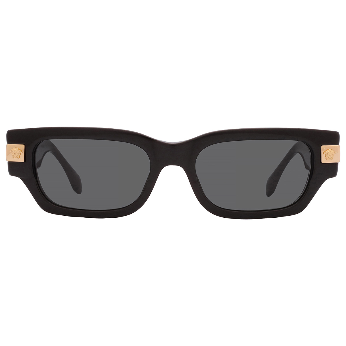 Versace Dark Grey Rectangular Men's Sunglasses VE4465 GB1/87 53