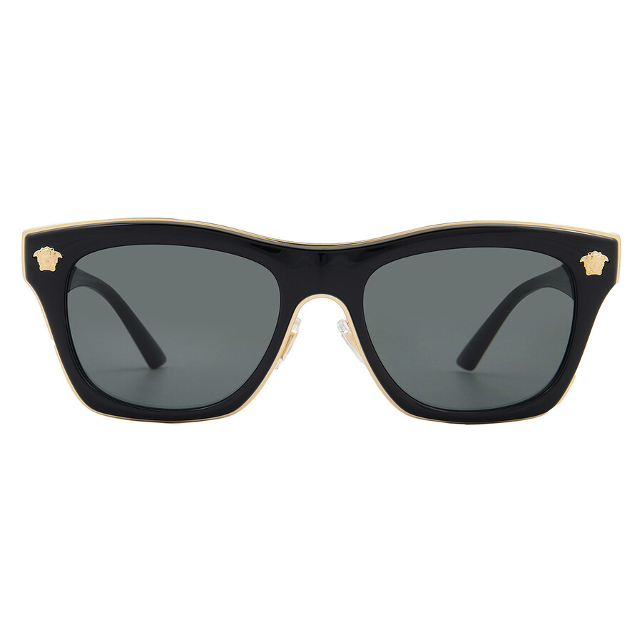 Versace 53mm Rectangular Sunglasses In Gray