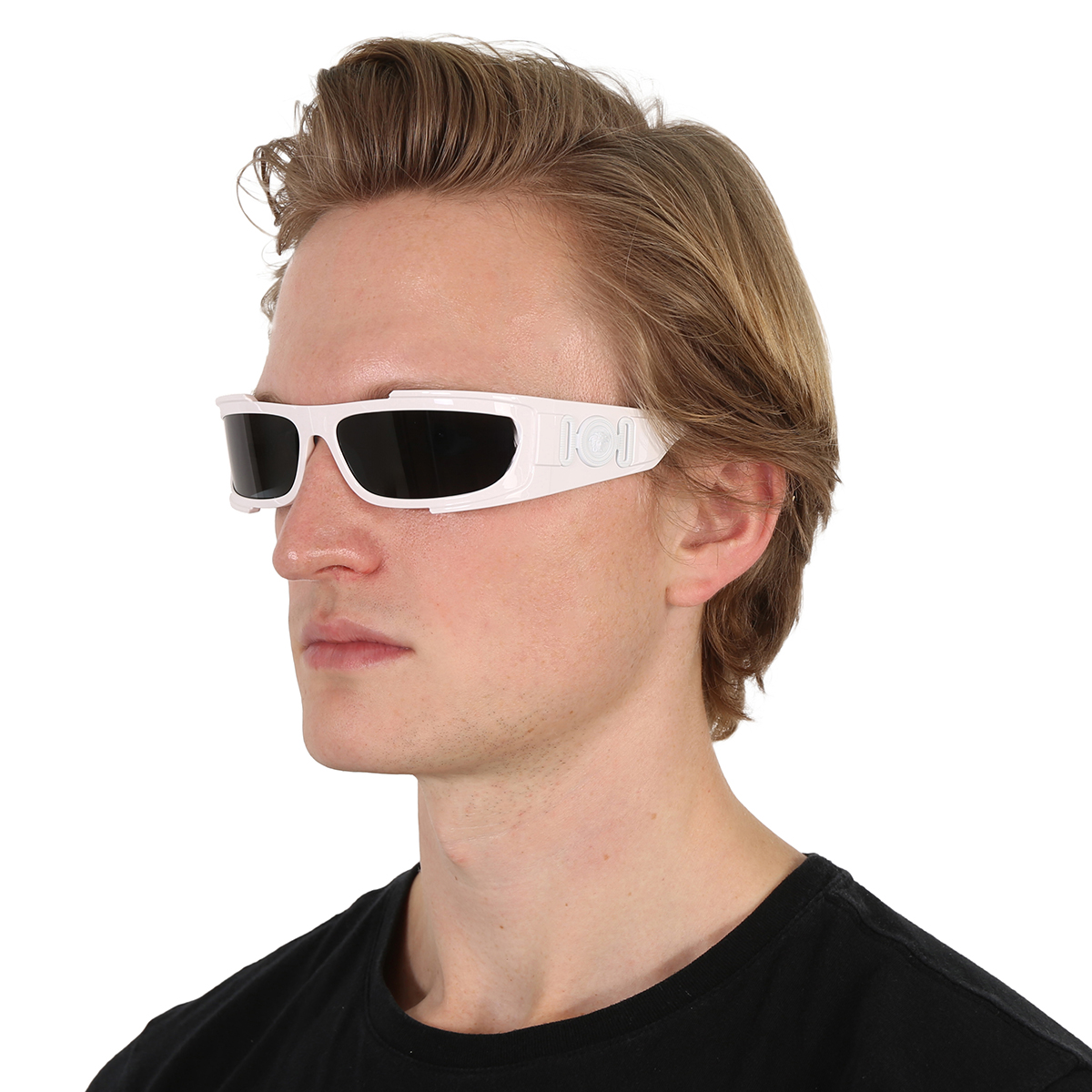 Versace Eyewear Rectangular Frame Sunglasses In Dark / Grey