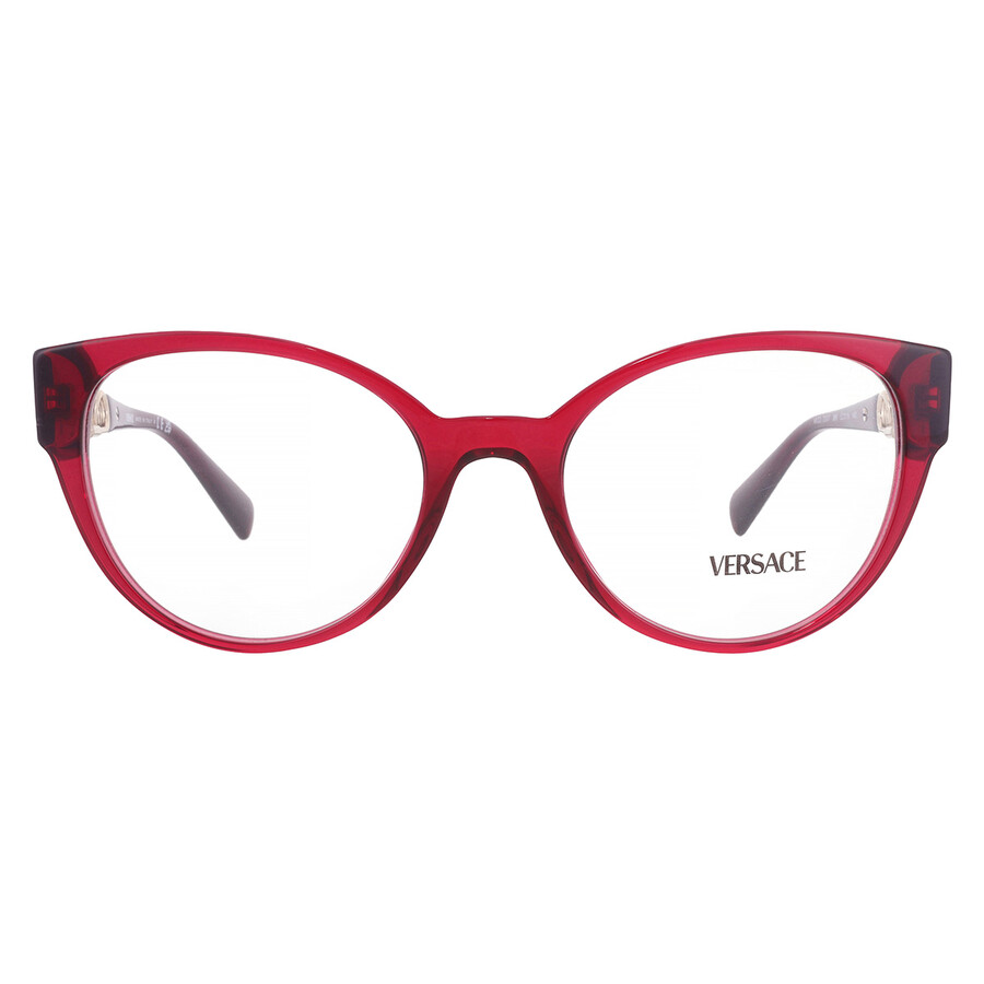 Versace Demo Cat Eye Ladies Eyeglasses Ve3307 388 52 In Red
