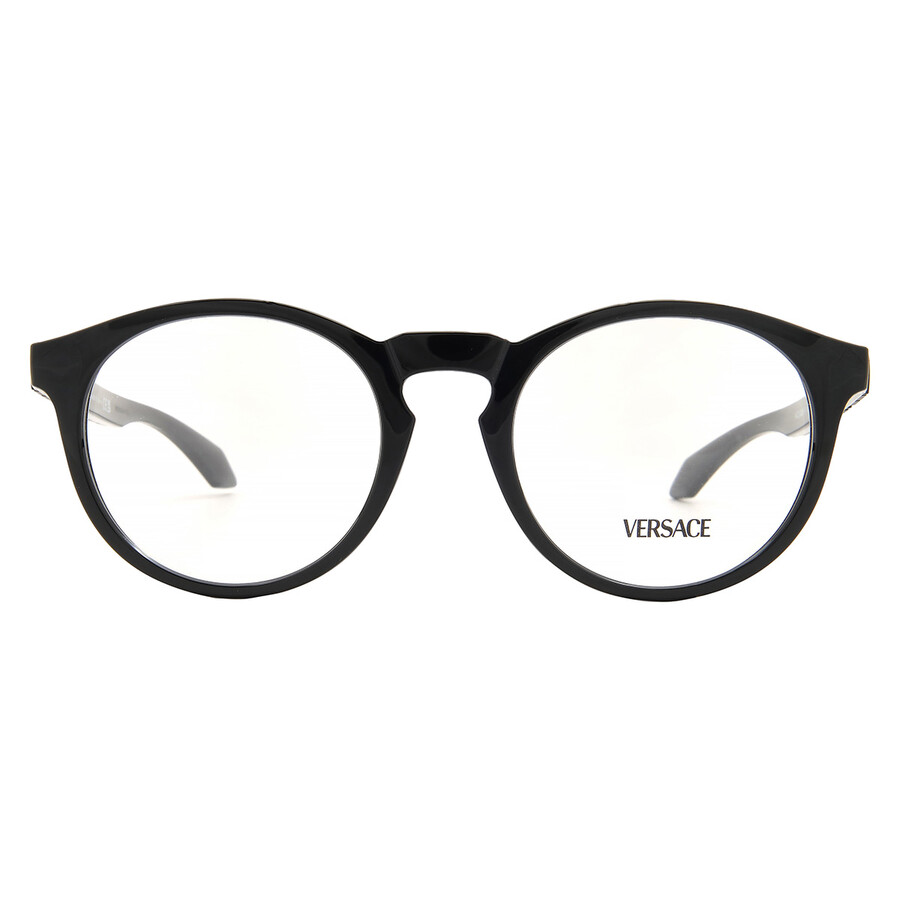 Versace Demo Oval Unisex Eyeglasses Ve3355u Gb1 51 In Black