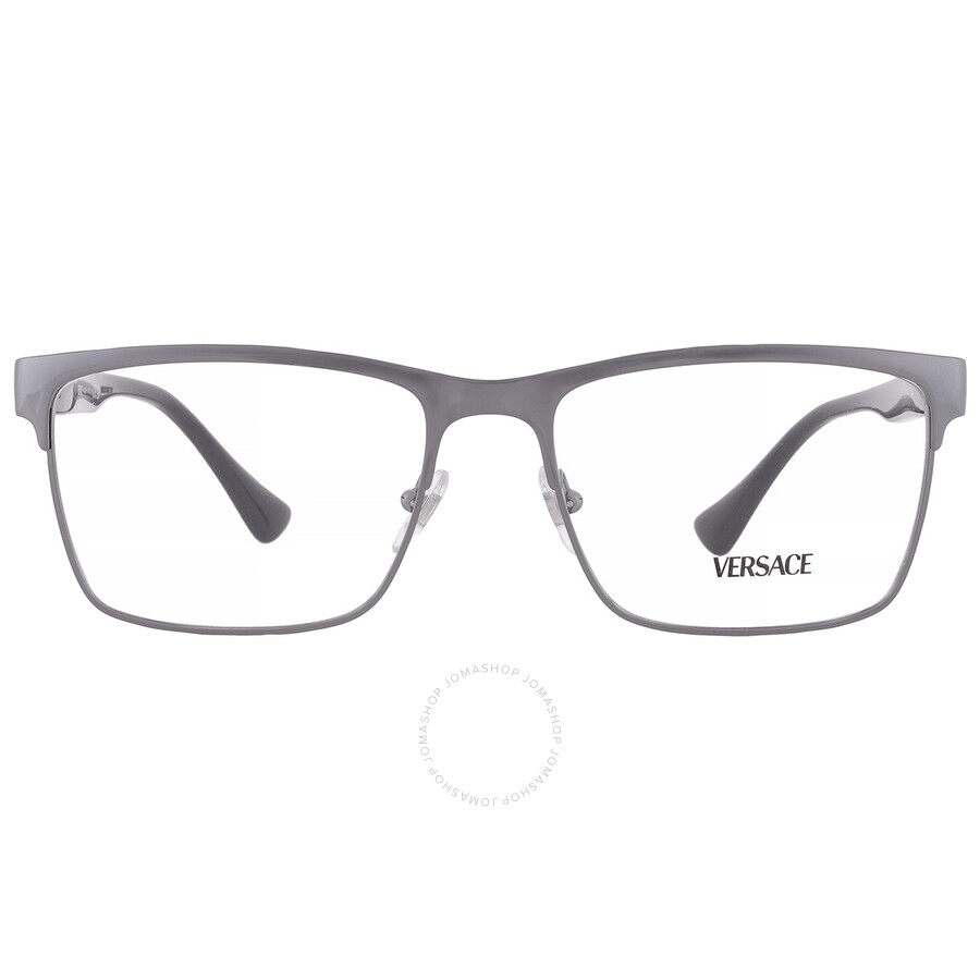 Versace Demo Rectangular Men's Eyeglasses Ve1285 1001 56