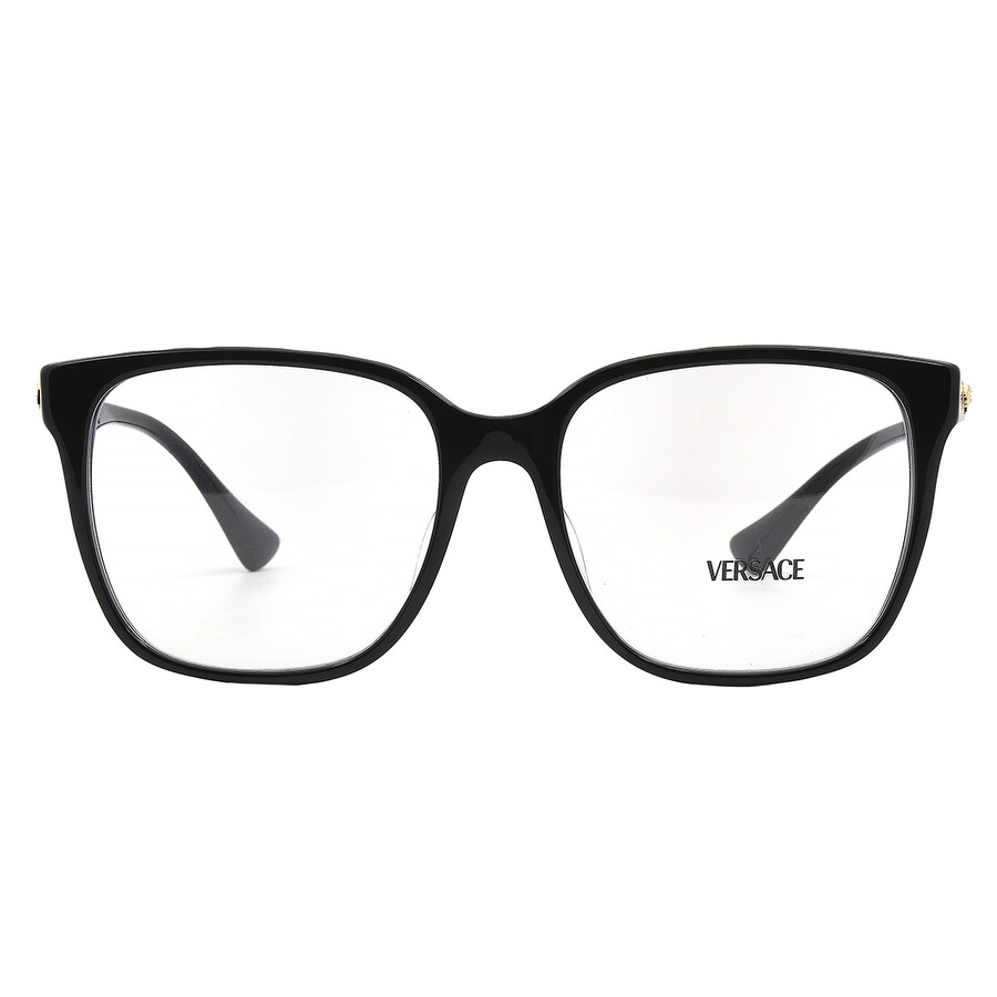 Shop Versace Demo Square Ladies Eyeglasses Ve3332d Gb1 55 In Black