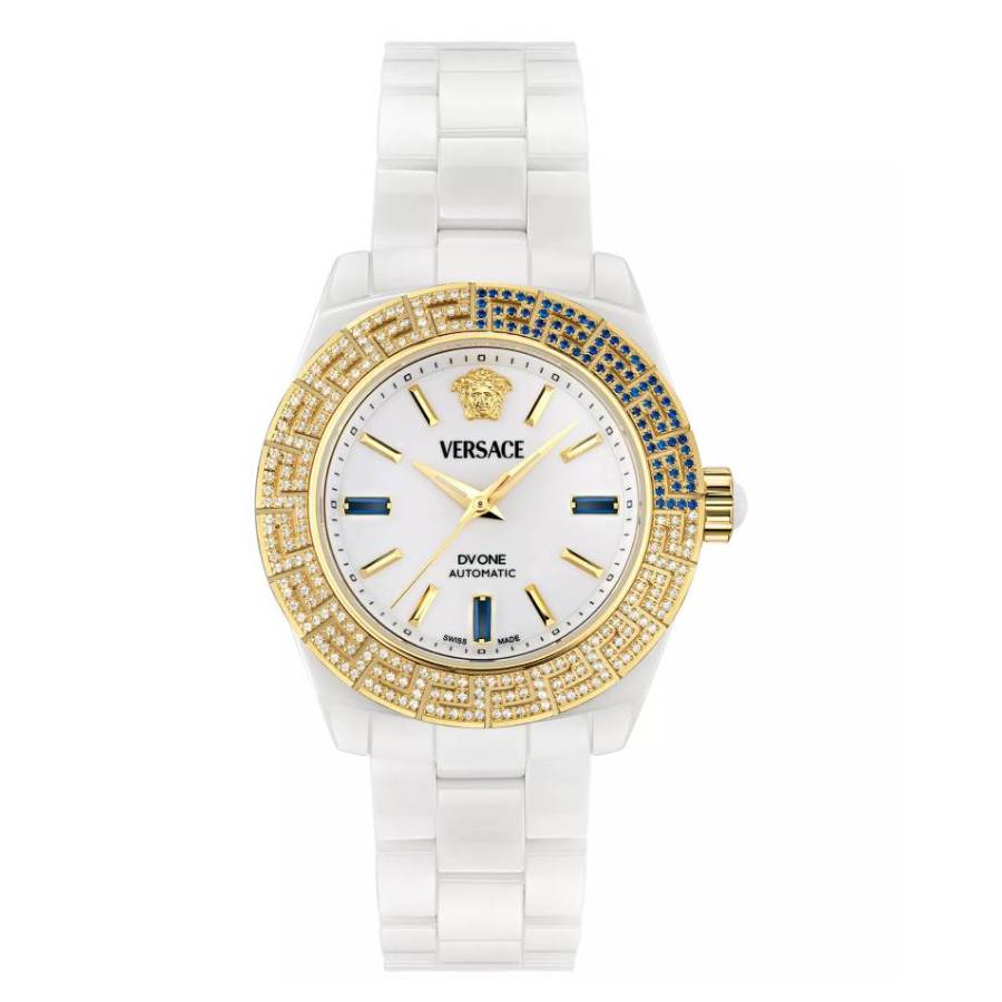 Versace DV One Automatic Diamond White Dial Watch VE6B00523 - Watches ...
