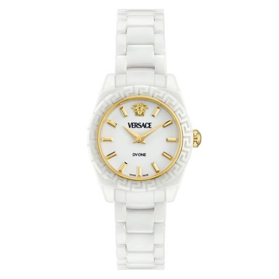 Versace DV One Mini Quartz White Dial Ladies Watch VE9F00224