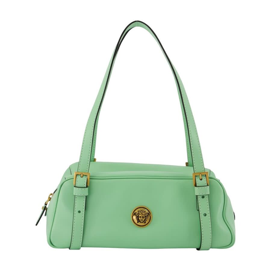 Versace Emblème Lambskin Leather Shoulder Bag — Green 1024318
