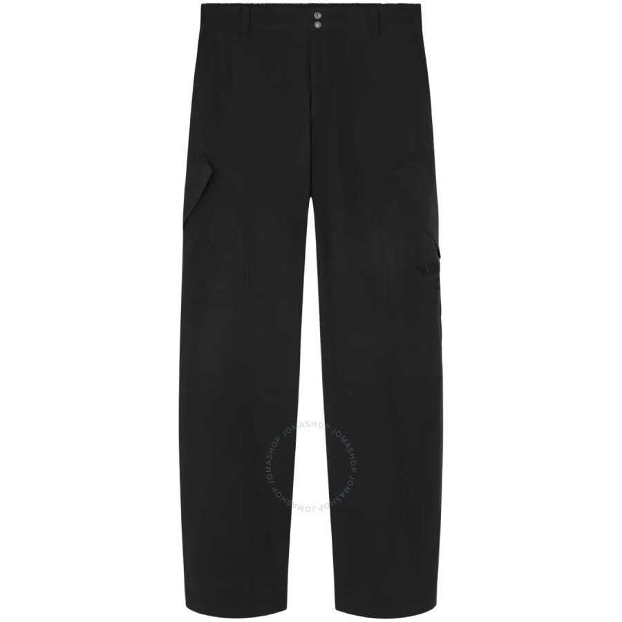 Versace Informal Pant Light Cotton Gabardine Fabric And Stamp Embroidery Clothing In Black
