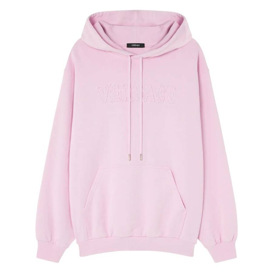 Fringed Embroidered Logo Hoodie