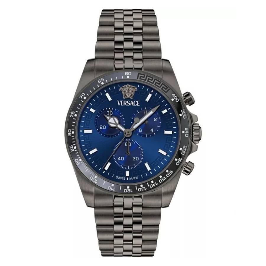 Versace Greca Chrono Wave Quartz Blue Dial Men's Watch VE0H00625