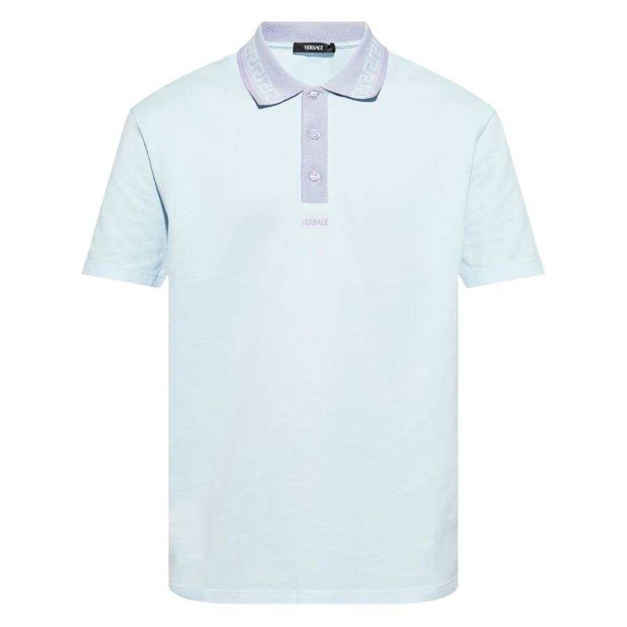 Greca Collar Cotton Polo Shirt