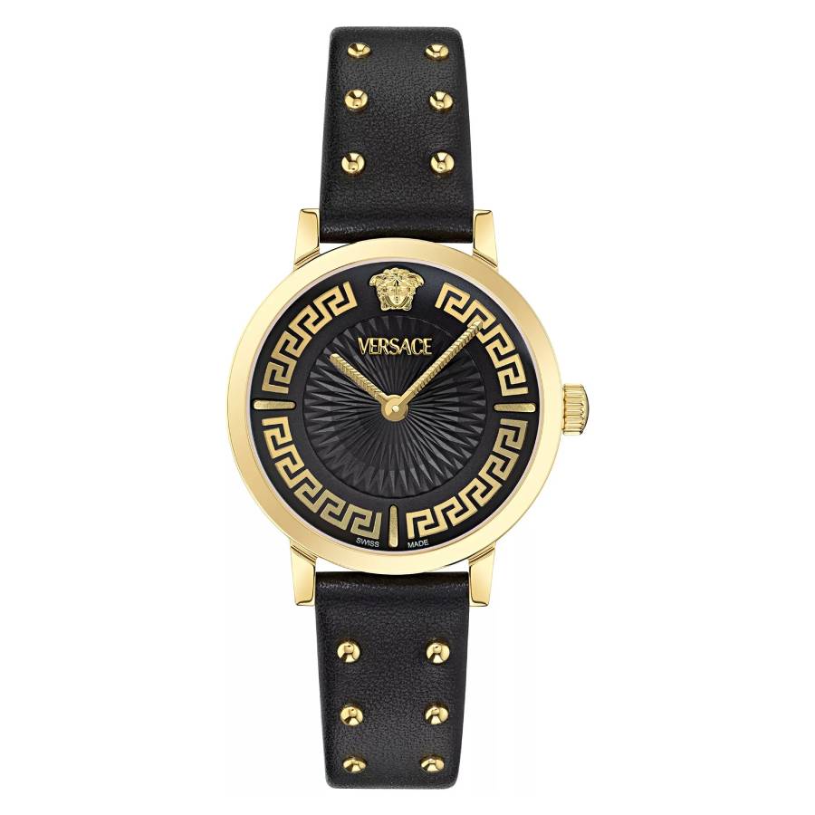 Versace Greca Fortuna Quartz Black Dial Ladies Watch VE0A00225