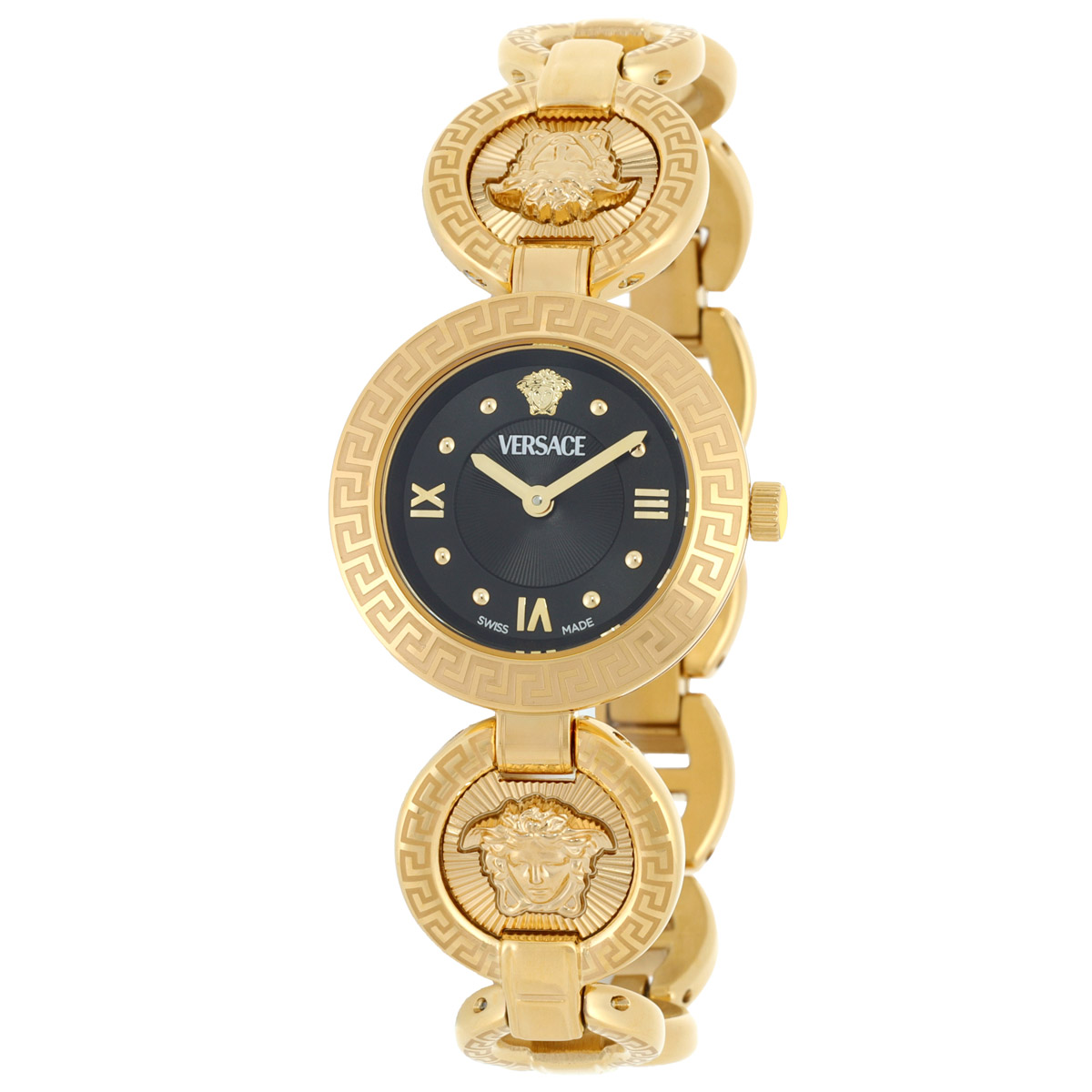 Versace Greca Jewel Quartz Black Dial Ladies Watch VEWCA0624