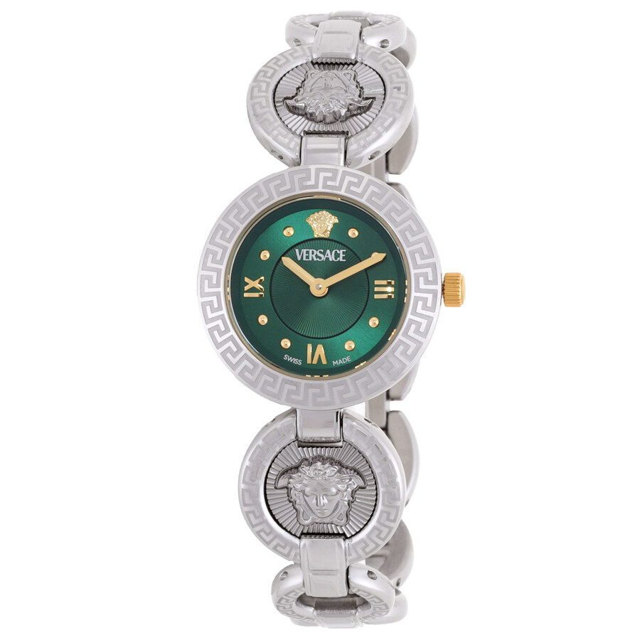 Versace Greca Jewel Quartz Green Dial Ladies Watch VEWCA0224