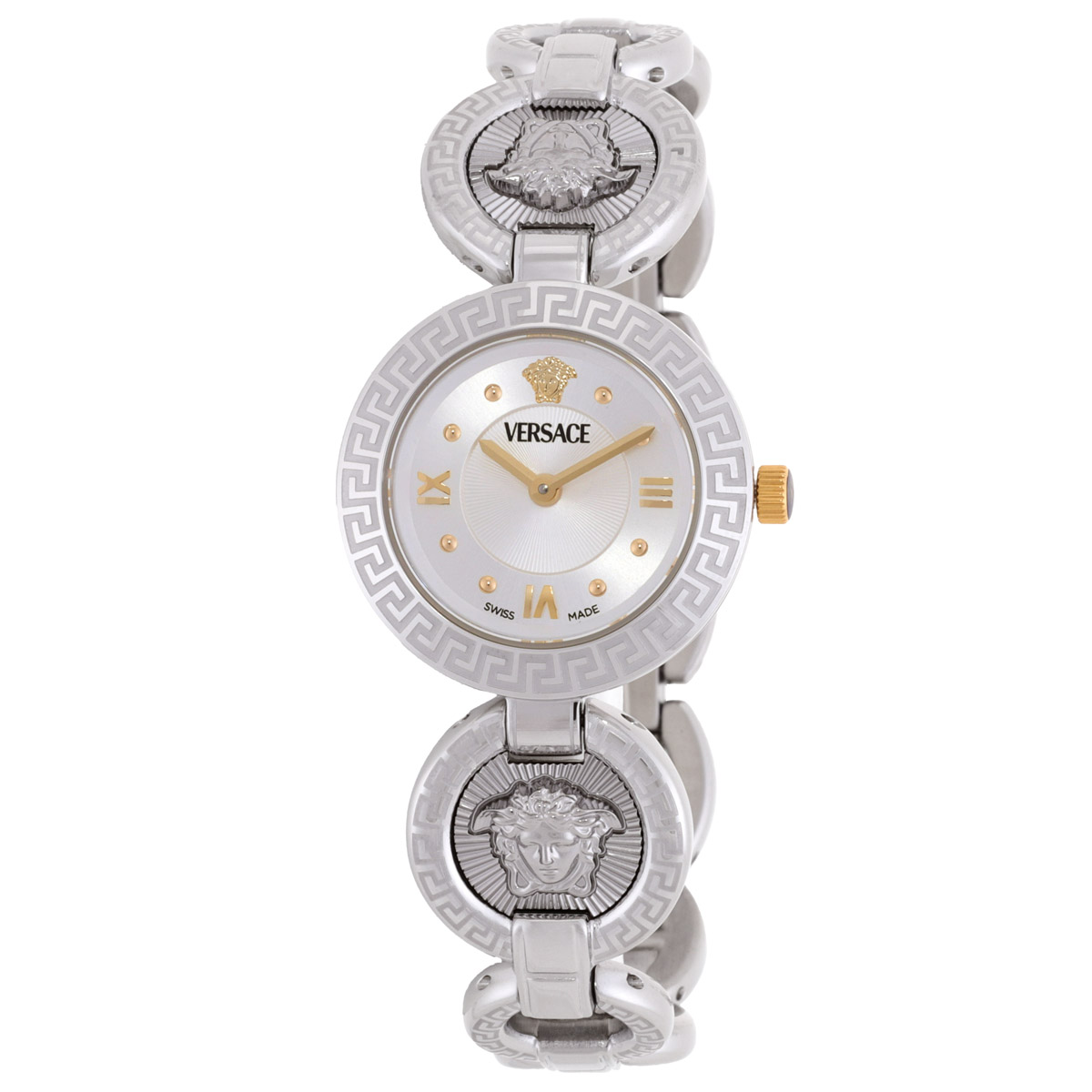 Versace Greca Jewel Quartz Silver Dial Ladies Watch VEWCA0124
