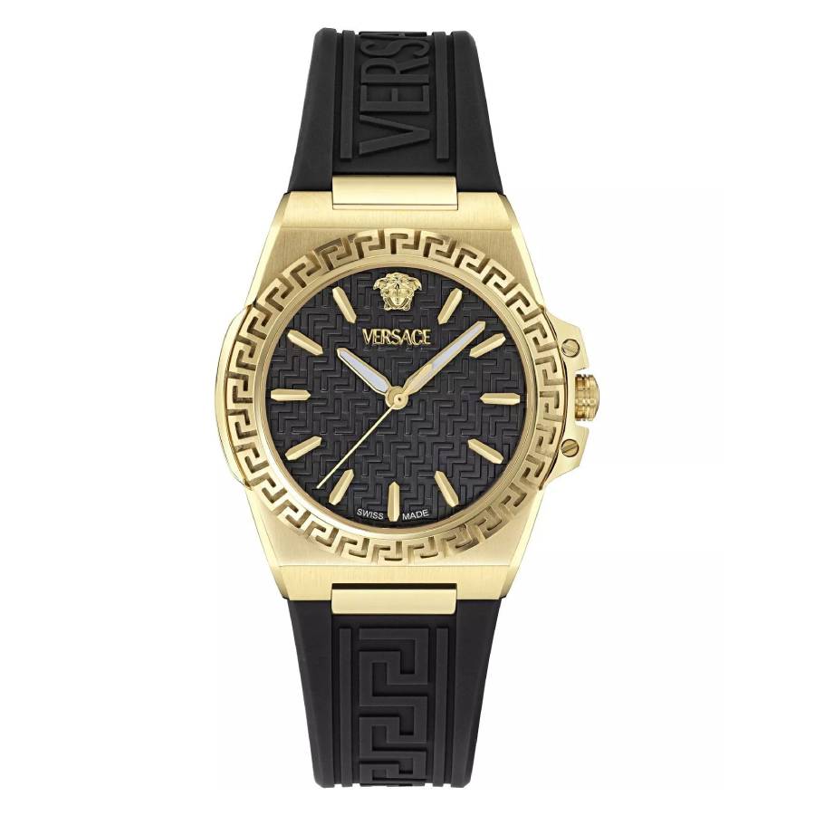 Versace Greca Reaction Quartz Black Dial Ladies Watch VE0D00225
