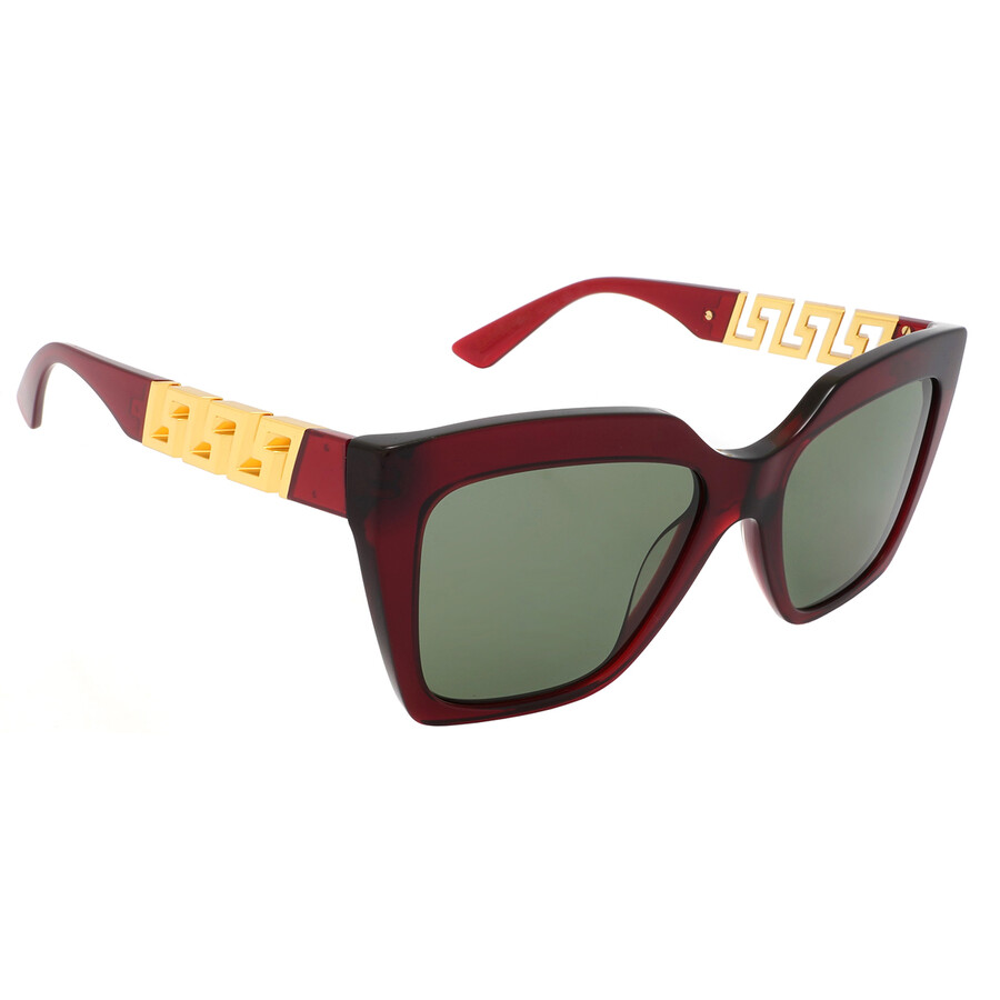 Versace Green Square Ladies Sunglasses Ve4418 388/2 56 In Green